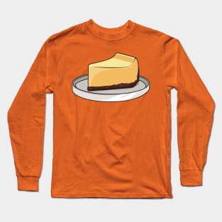 Cheesecake cartoon illustration Long Sleeve T-Shirt